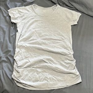 Athleta Light Gray Short Sleeve Tee
